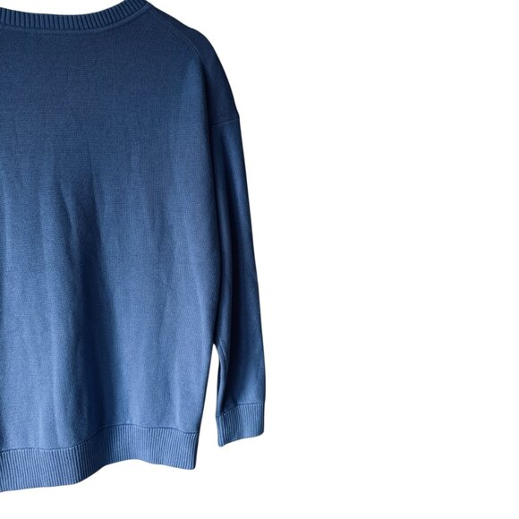 W By Worth Silk Cotton Sweater Sz M Crew Neck Side Zippers Classic Quiet Luxury - Picture 11 of 16